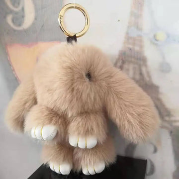 Cute Fluffy Bunny Keychain