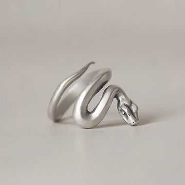 Stunning Simple Pure S925 Silver Snake Ring