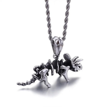 Stunning Triceratops Stainless Steel Necklace