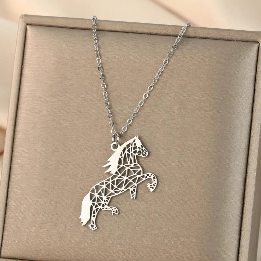Hollow Horse Necklace