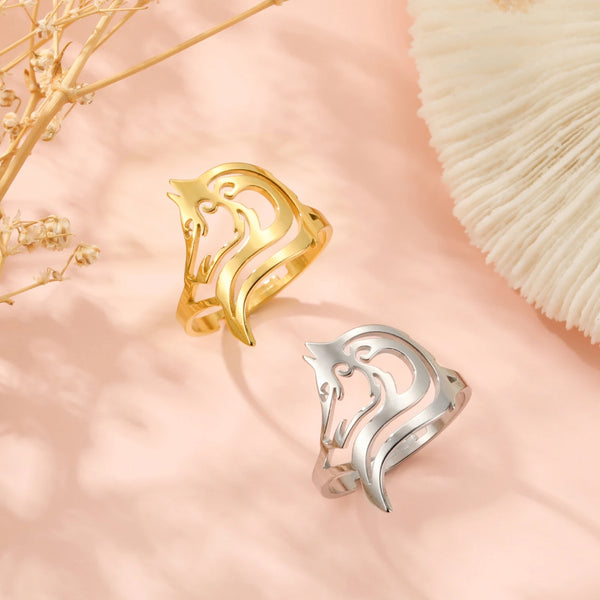 Sensational Hollow Wolf Ring