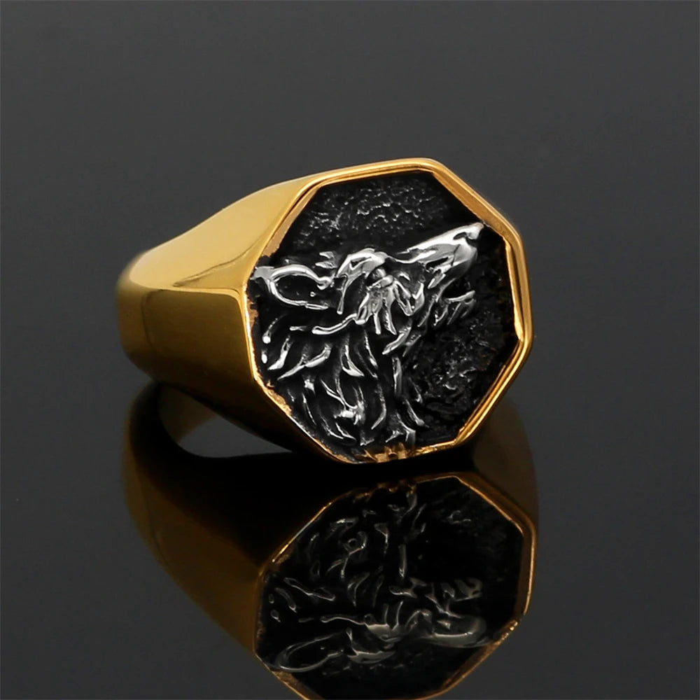 Punk Wolf Rings