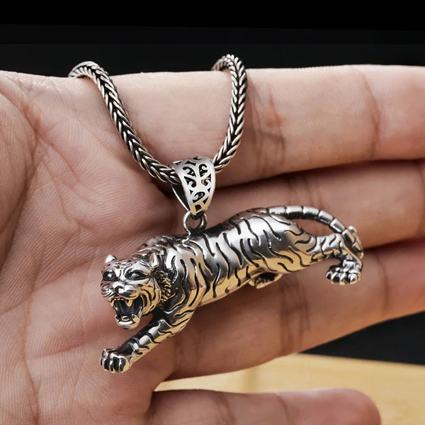Sensational Stainless Steel Tiger Necklace