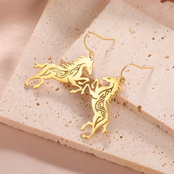 Exquisite Horse Drop Earrings