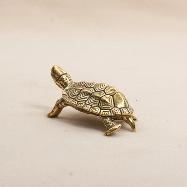 Antique Solid Copper Turtle Ornament