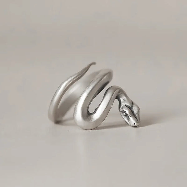 Stunning Simple Pure S925 Silver Snake Ring