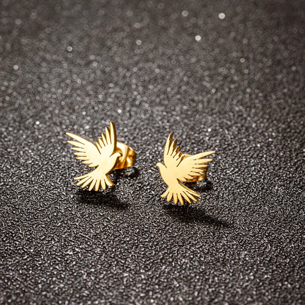 Simple Minimalist Bird Earrings