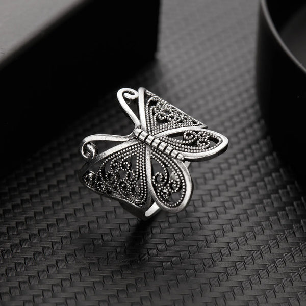 Vintage Hollowed Butterfly Ring