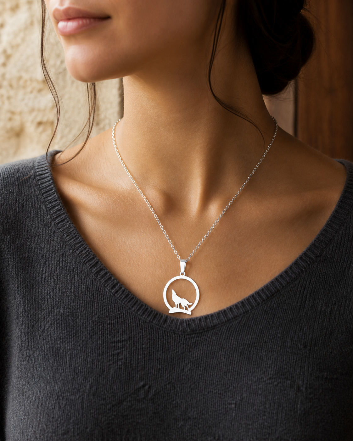Gorgeous Wolf Moon Necklace