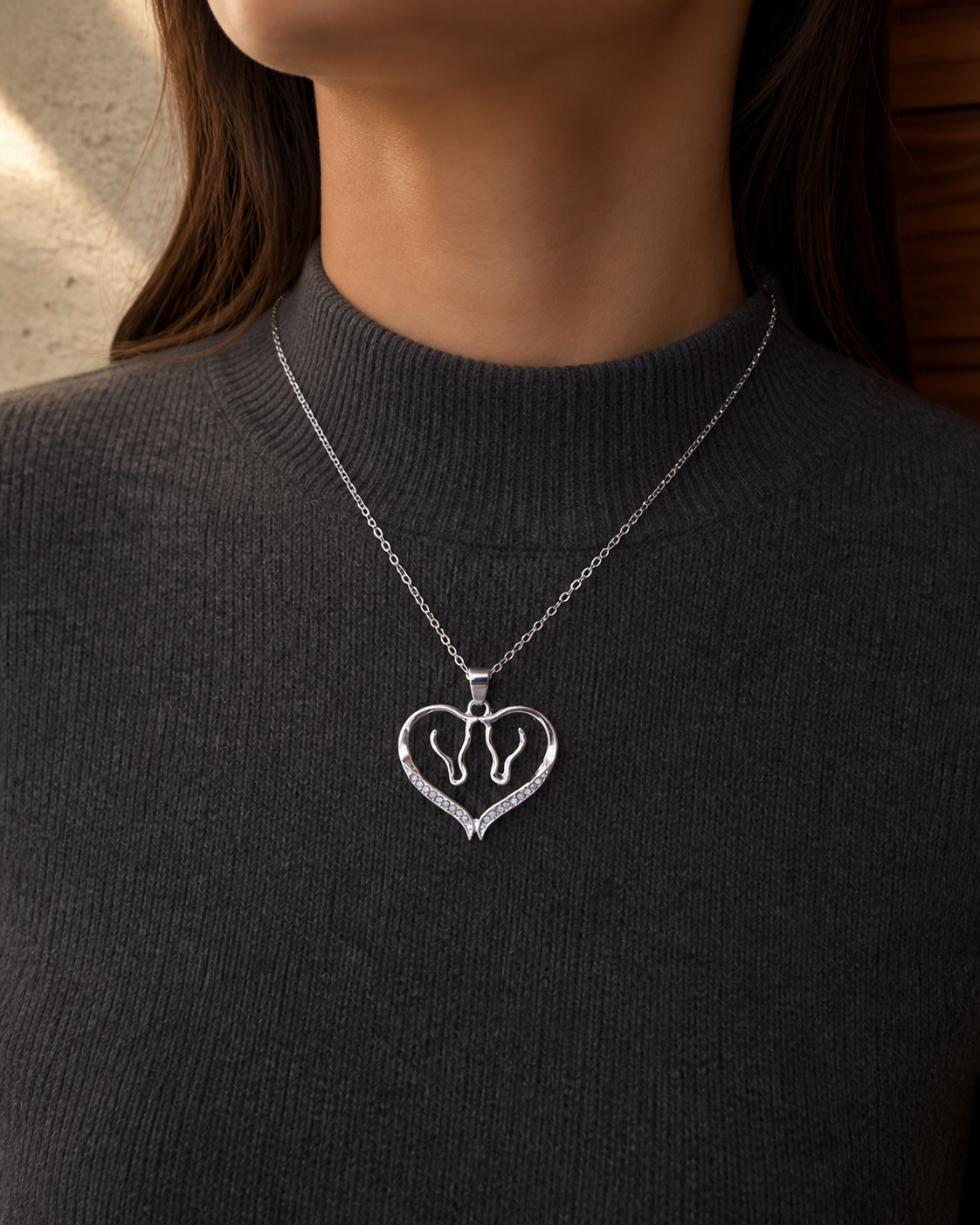 Gorgeous Horse Heart Necklaces
