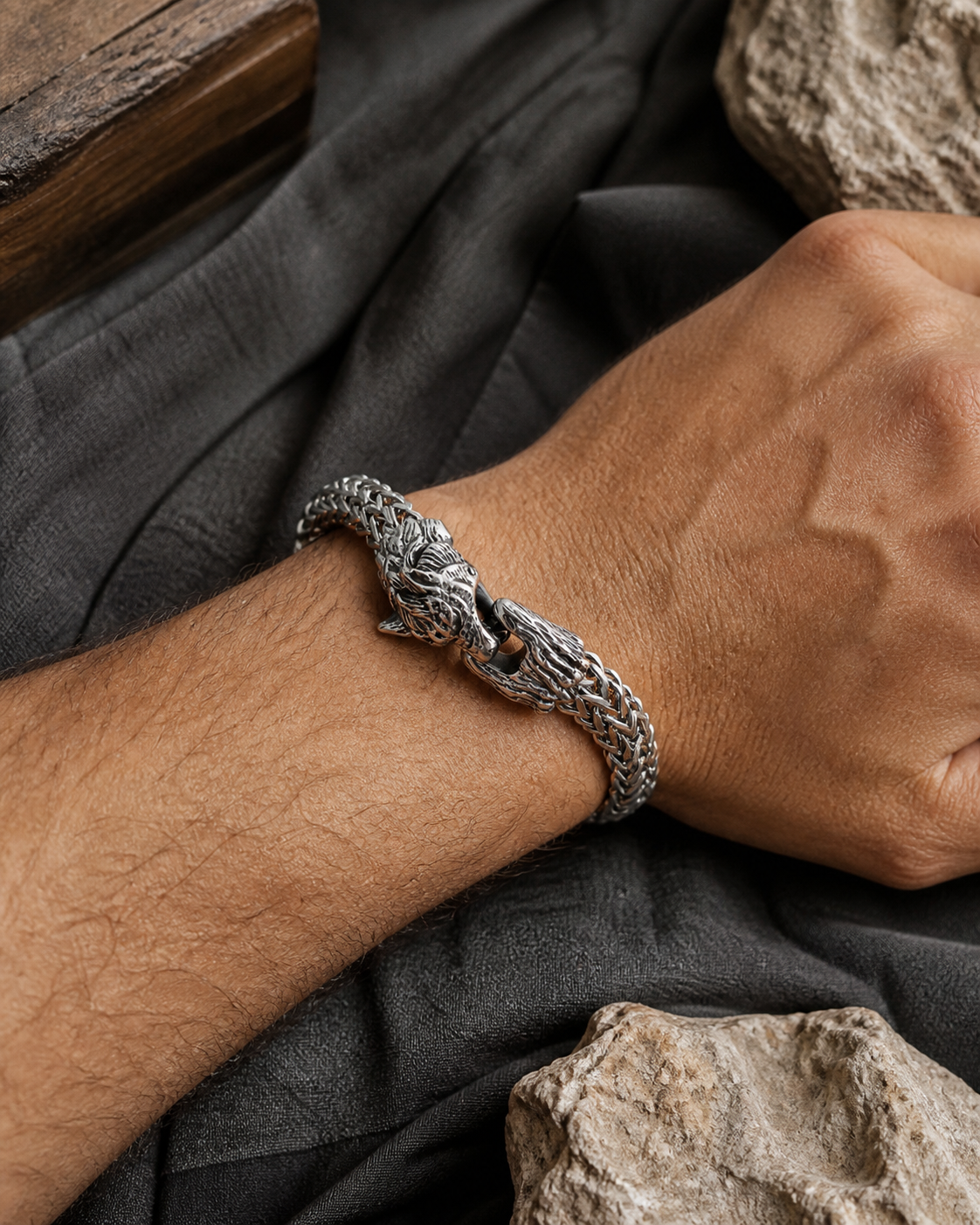 Luxurious Stainless Steel Wolf Bracelets