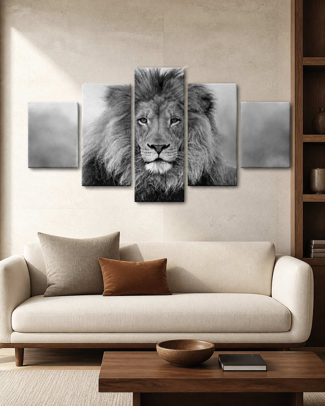 Unique Modular Lion Canvas