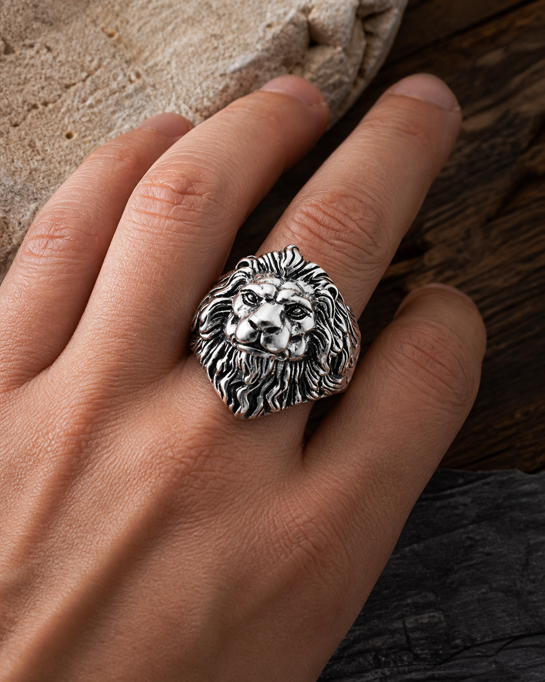 Retro Lion Head Ring