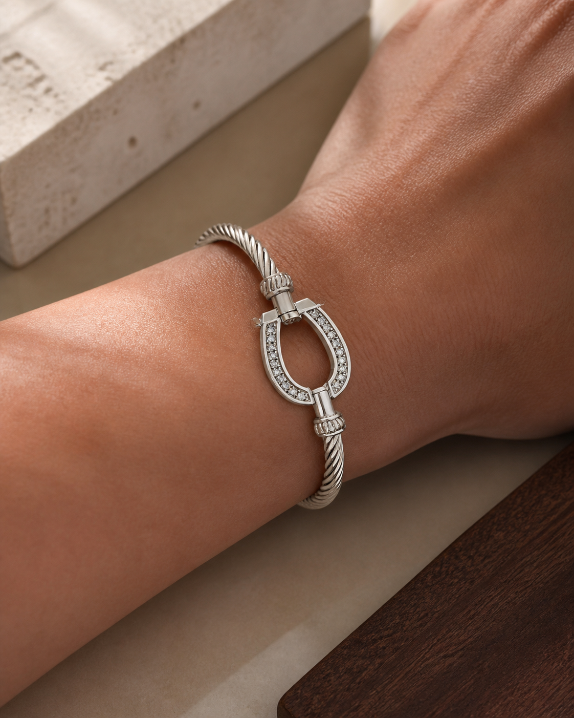 Unique S925 Silver Horseshoe Bracelet