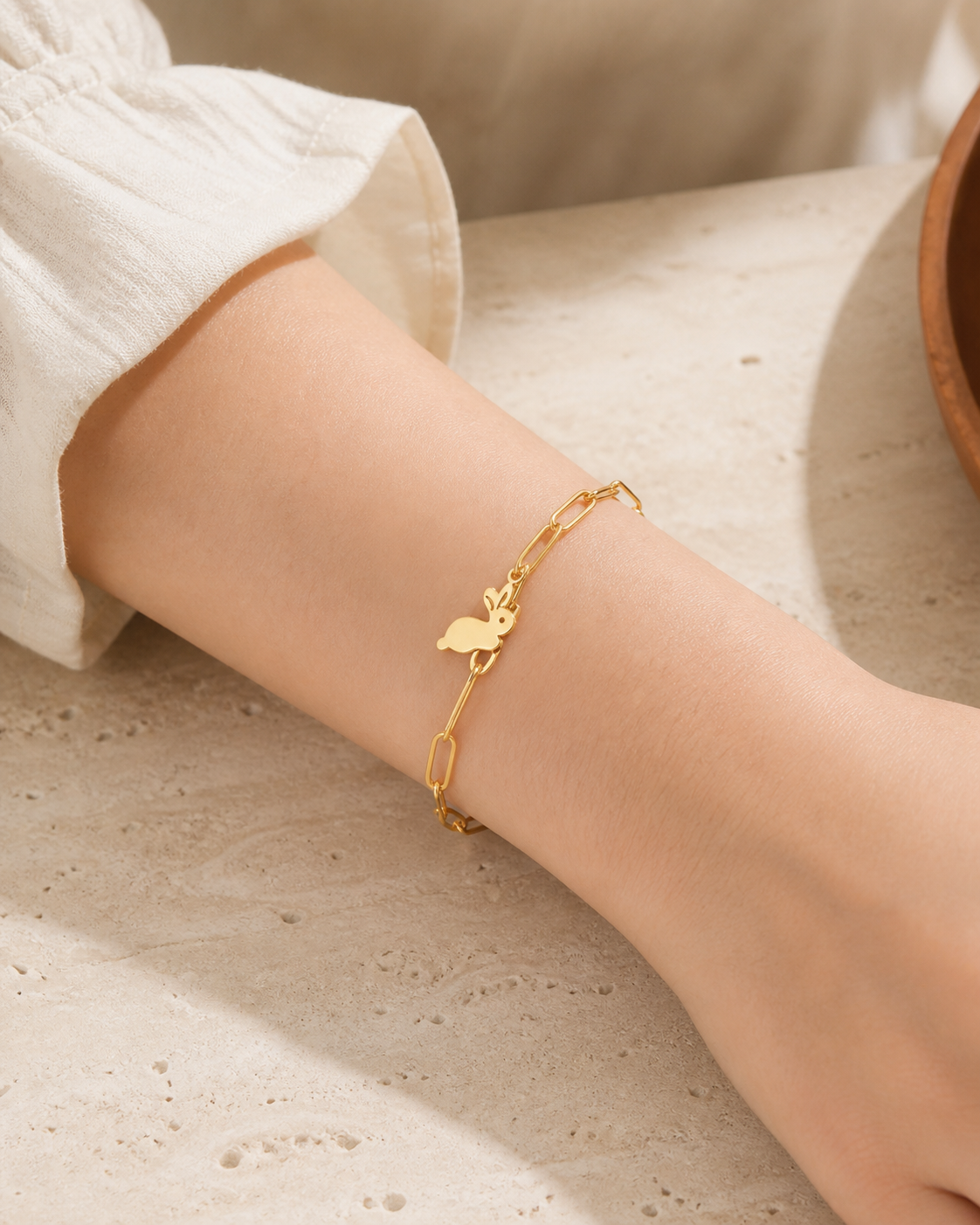 Stainless Steel Bunny Bracelet