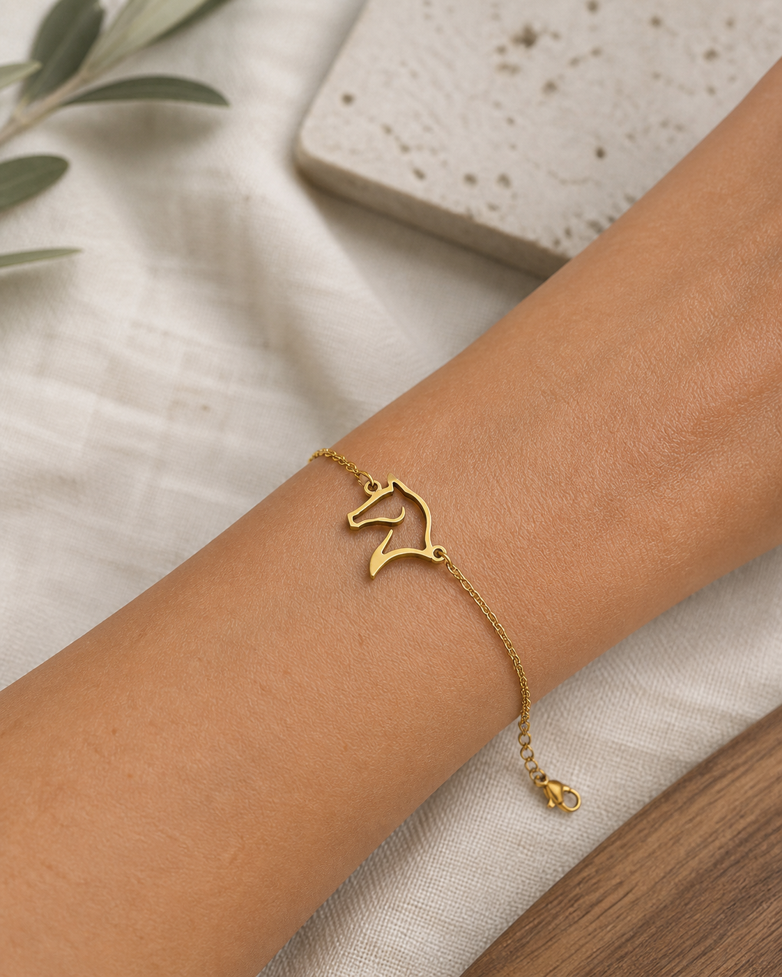 Stainless Steel Horse Bracelet