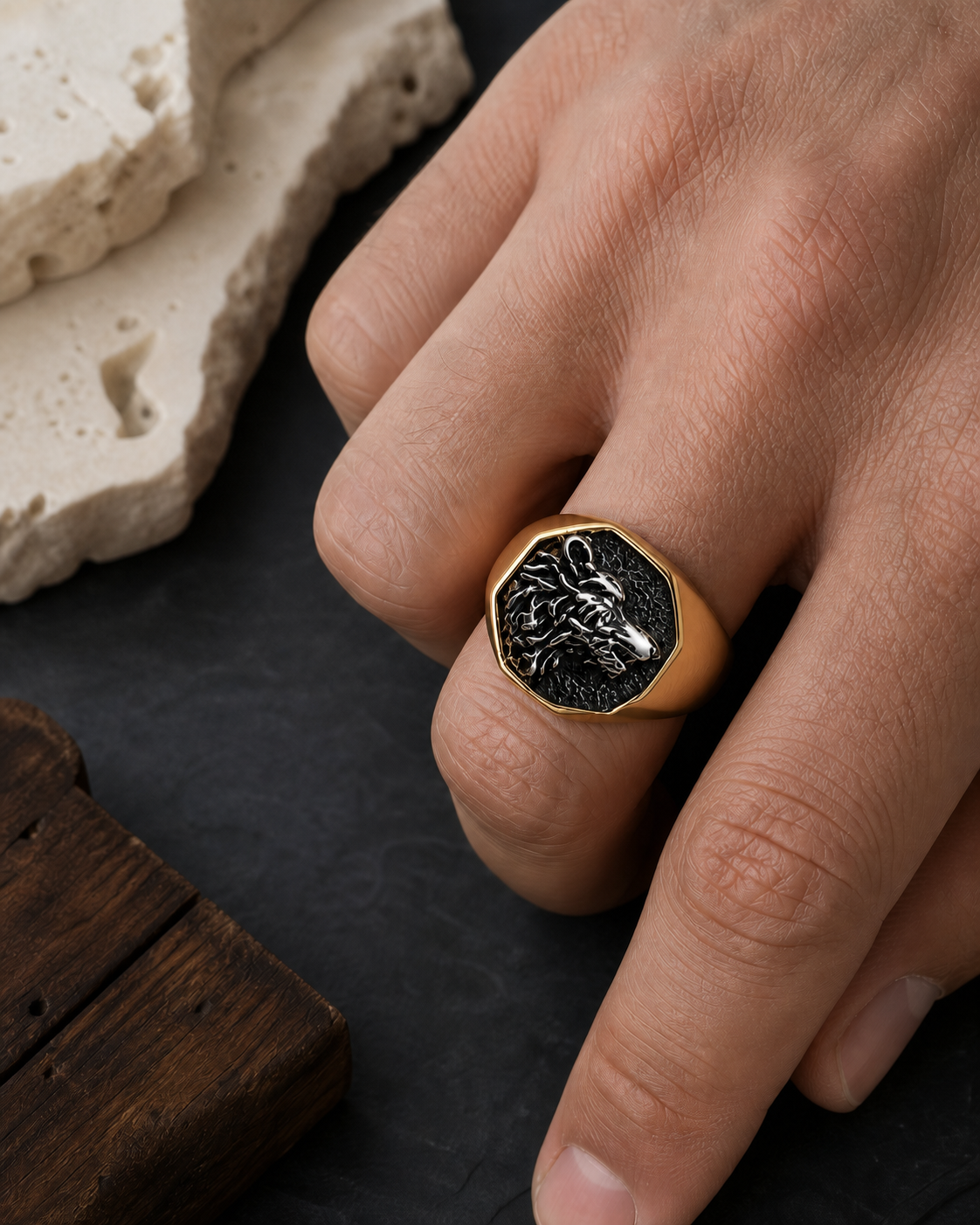 Punk Wolf Rings