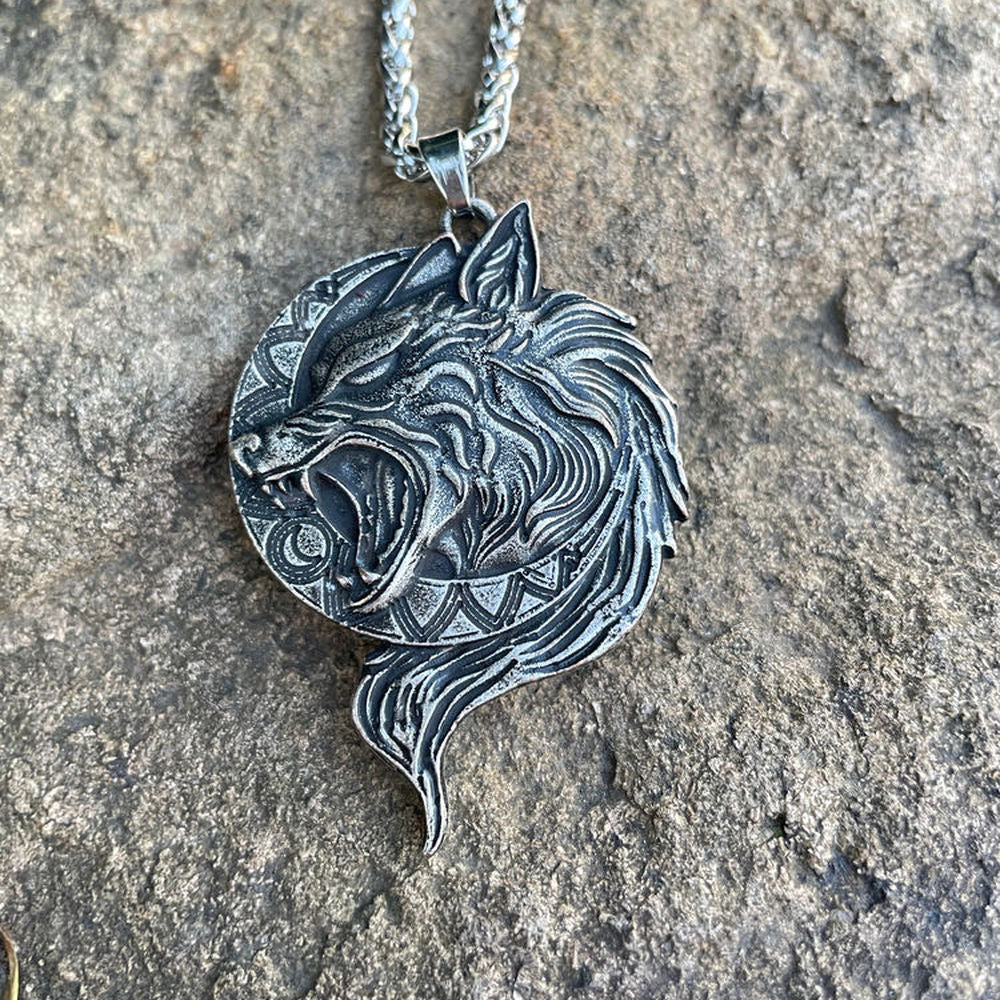 Unique Viking Wolf Awakening Necklace