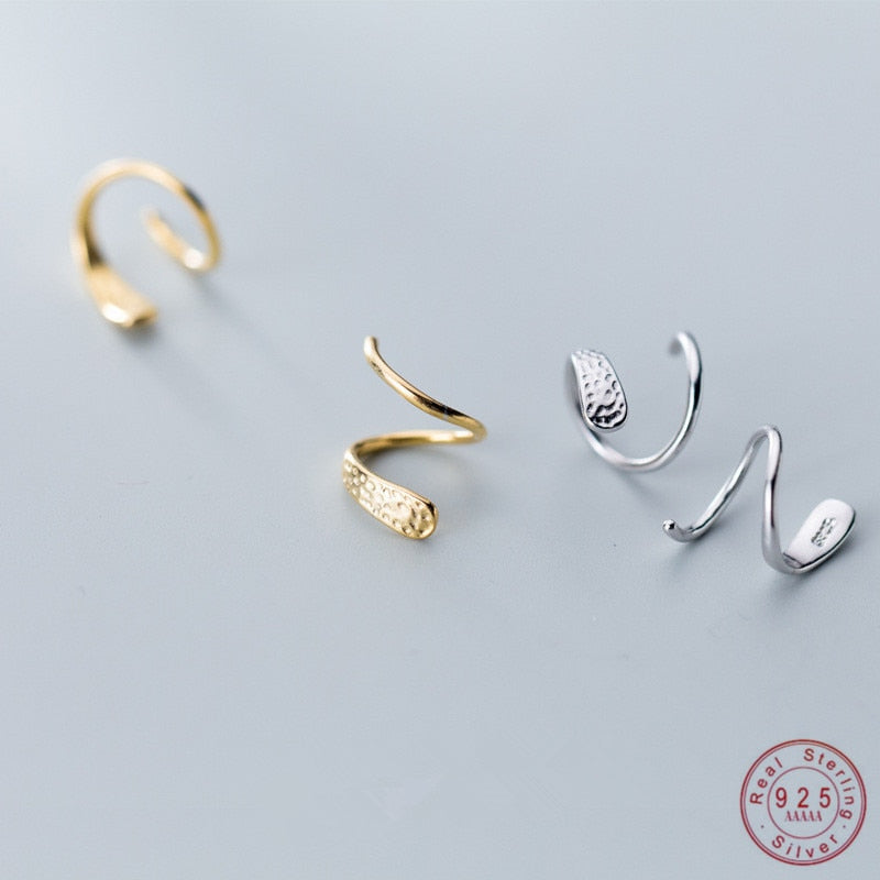 Luxurious S925 Silver Minimalist Snake Earrings