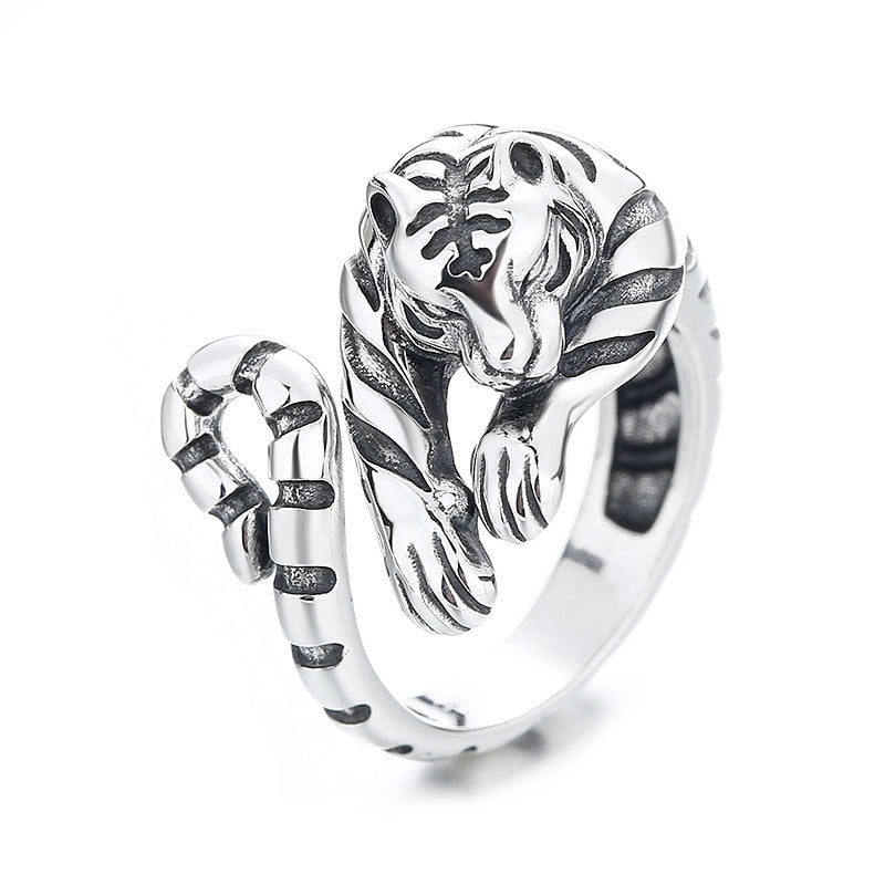Ferocious Tiger Open Ring