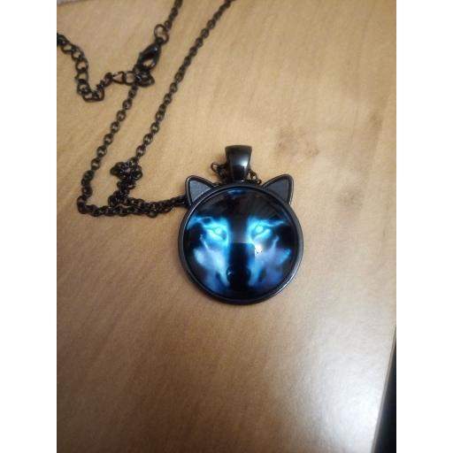 Unique Wolf Glass Necklace Pendant - Animals Realm