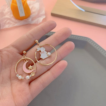 Adorable Korean Style Bunny Drop Earrings