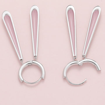 Luxurious S925 Silver Bunny Ears Earrings