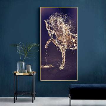 Unique Abstract Lightning Horse Canvas