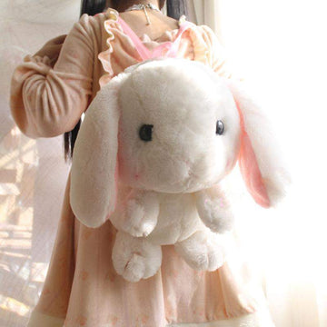 Adorable Plush Rabbit Backpack-Animals Realm