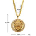 Gorgeous Gold Plated Lion Crystal Necklace - Animals Realm