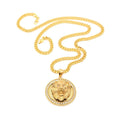 Gorgeous Gold Plated Lion Crystal Necklace - Animals Realm