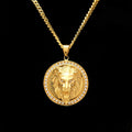 Gorgeous Gold Plated Lion Crystal Necklace - Animals Realm