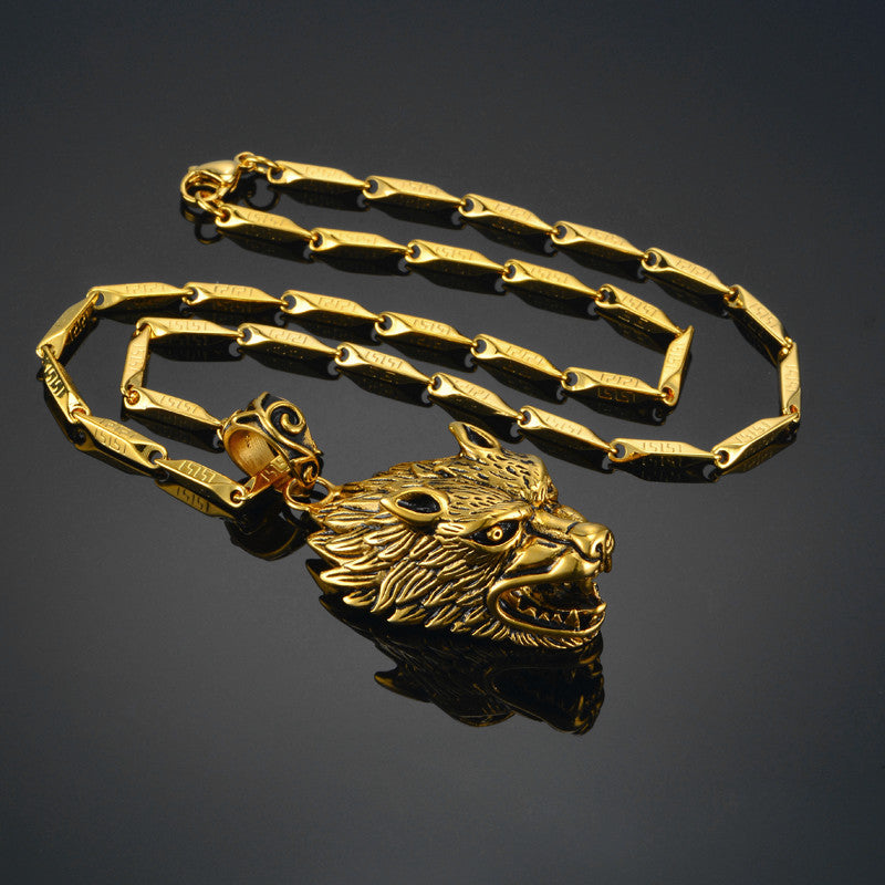 Gorgeous Gold Wolf Necklace
