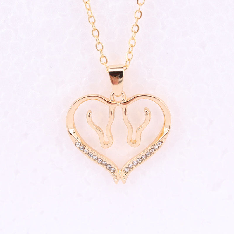 Gorgeous Horse Heart Necklaces