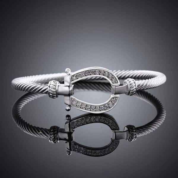 Silver Plated Horseshoe Bracelet - Animals Realm