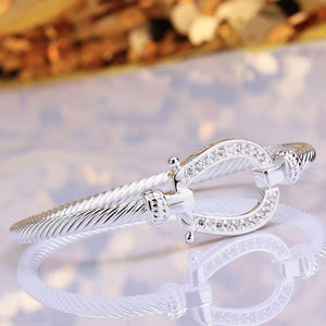 Silver Plated Horseshoe Bracelet - Animals Realm