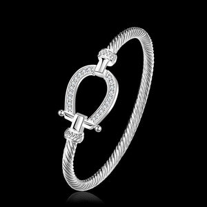 Silver Plated Horseshoe Bracelet - Animals Realm