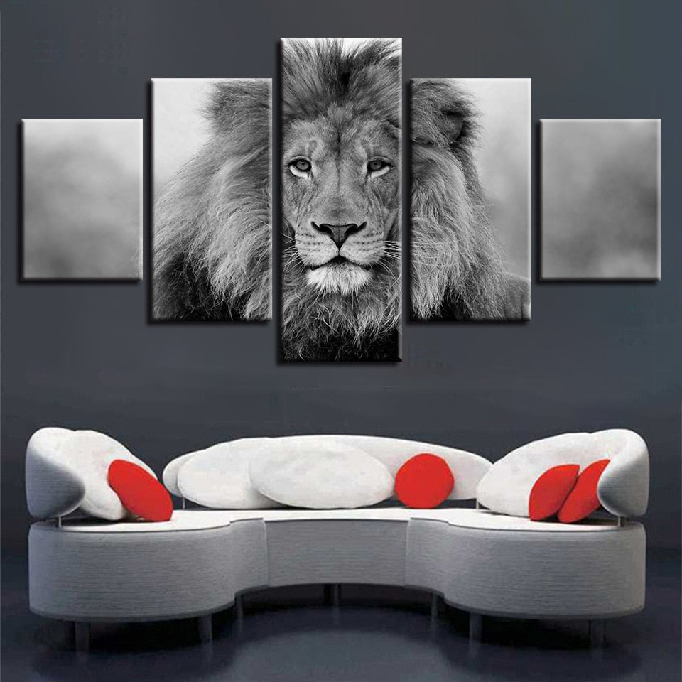 Unique Modular Lion Canvas